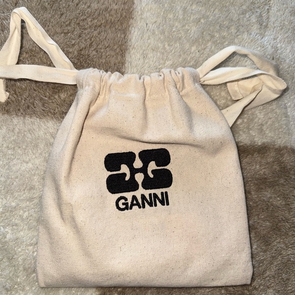 Ganni Animal Print Card Holder with Gold Detail - Picture 2 of 5